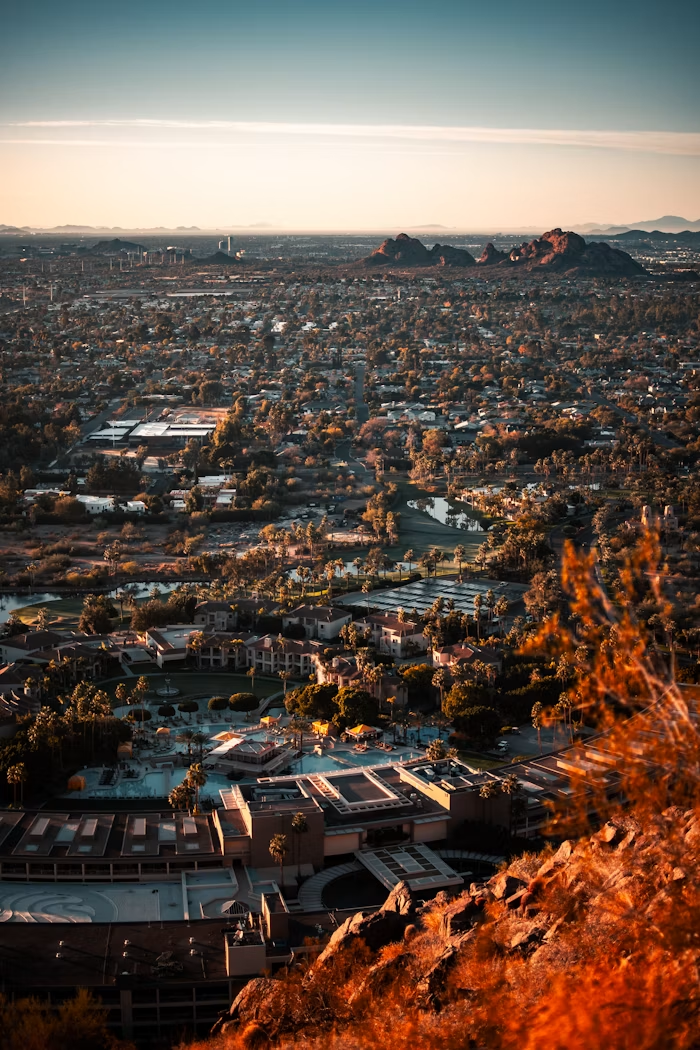 Phoenix, Arizona aerial cityscape